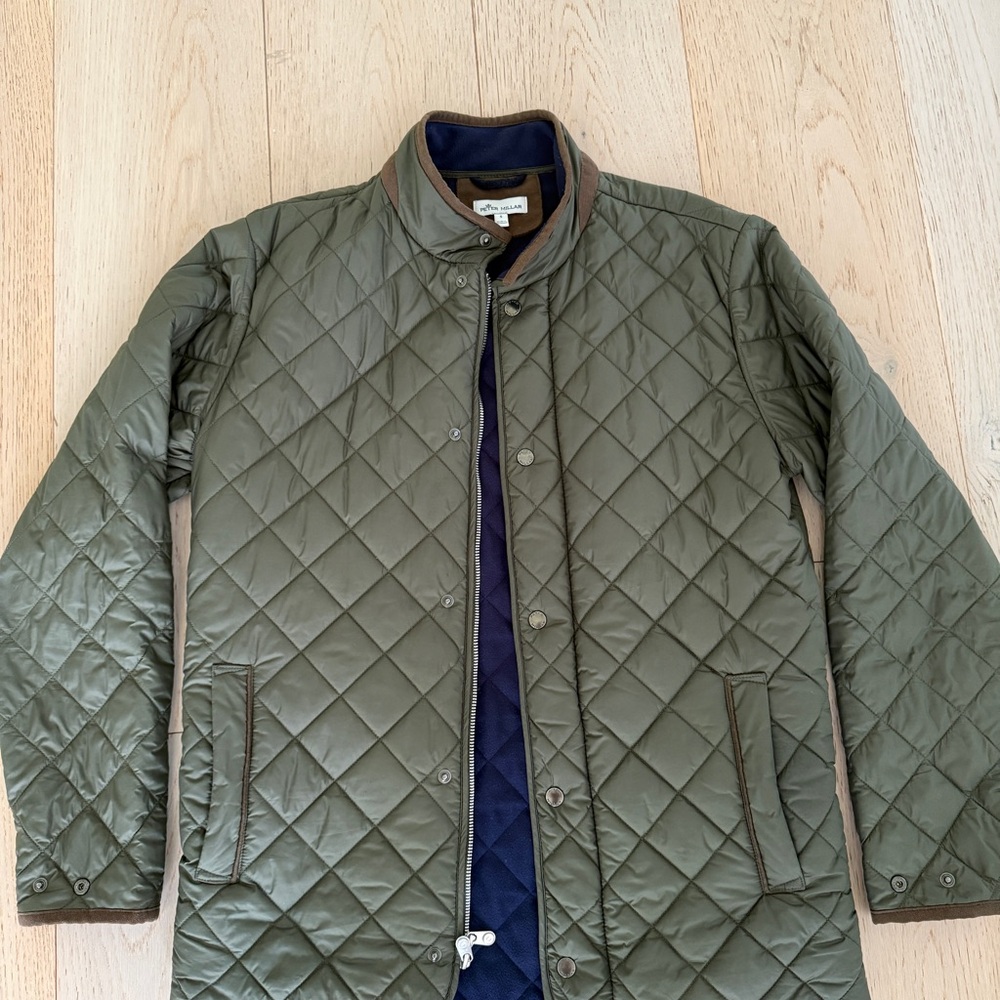 Peter Millar Suffolk Men's Quilted Olive Green Jacket
